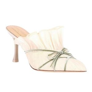 NWT Nicola Bathie x Antonio Melani chiffon mules size 8.5 SHIPS FREE